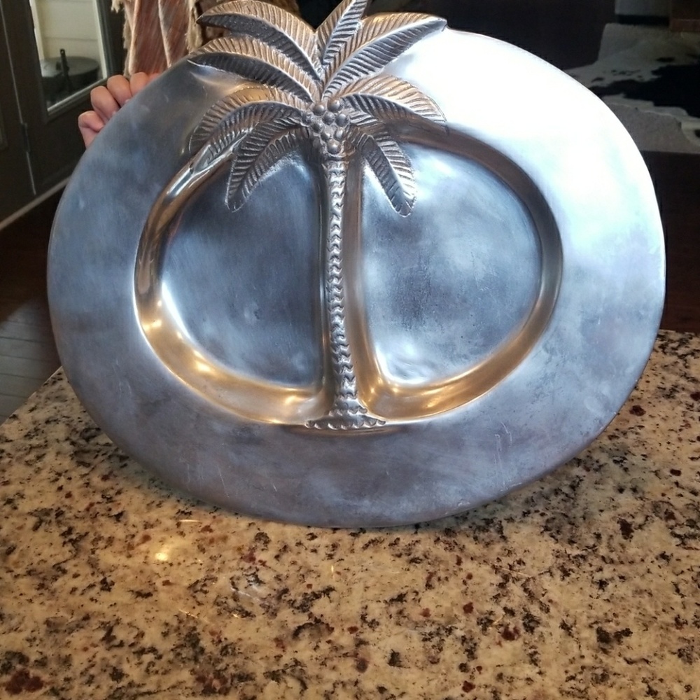 Palm tree decorative platter