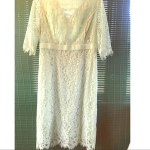 Lime green Eva Mendes lace dress