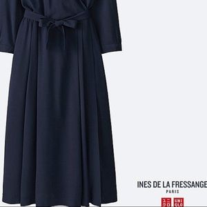 Inès de la Fressange for Uniqlo Navy Wrap Dress