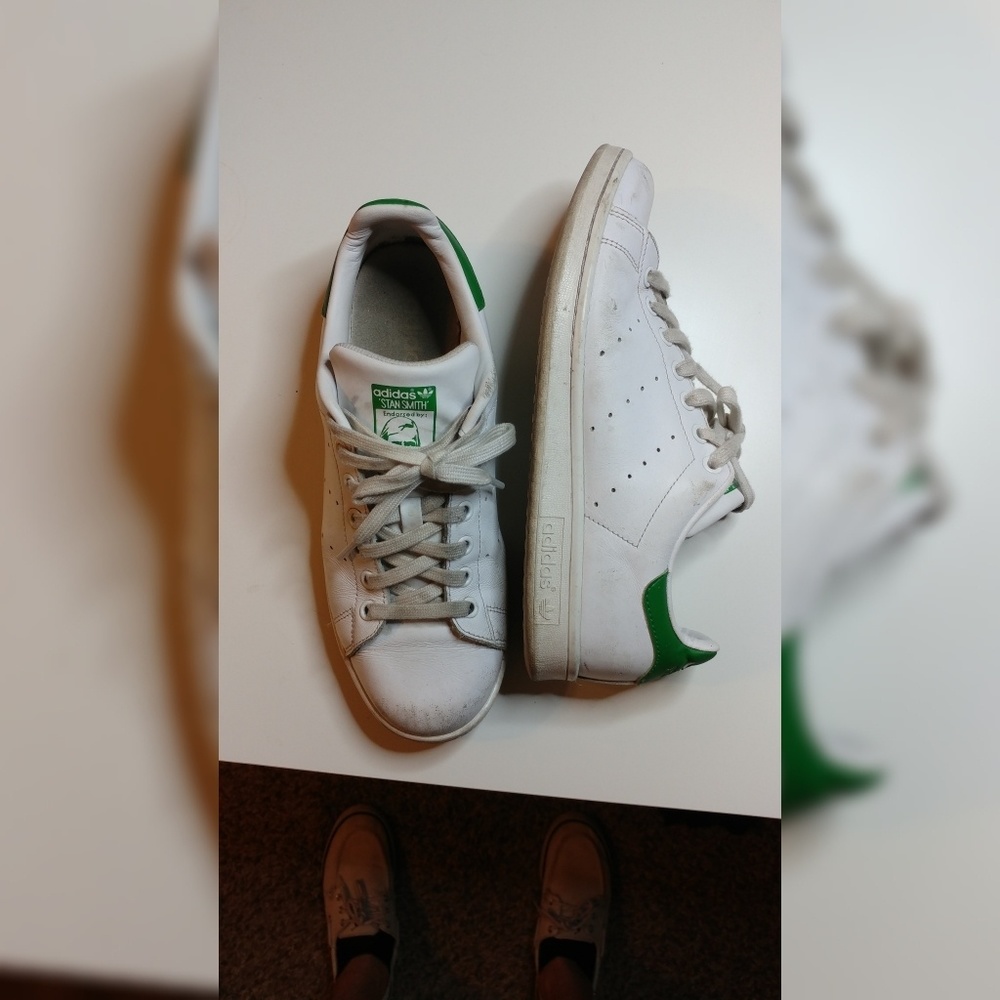 White/Green leather Adidas Stan Smith