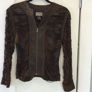 Natto brown leather jacket
