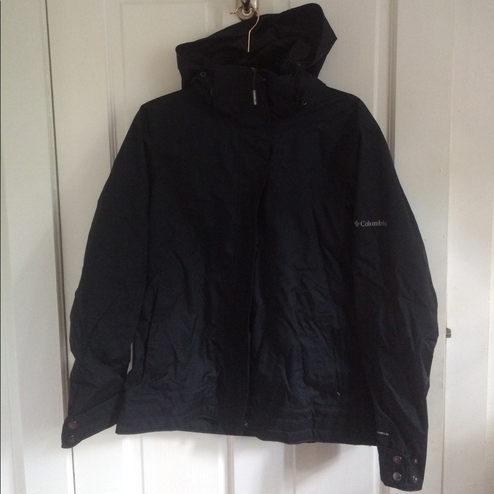 Black Columbia Jacket Raincoat