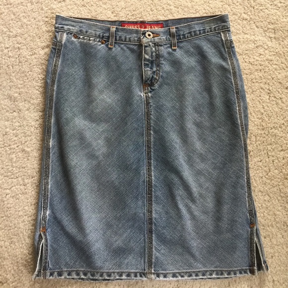 Guess Dresses & Skirts - 💯% Authentic 1980’s Vintage Guess Denim Skirt