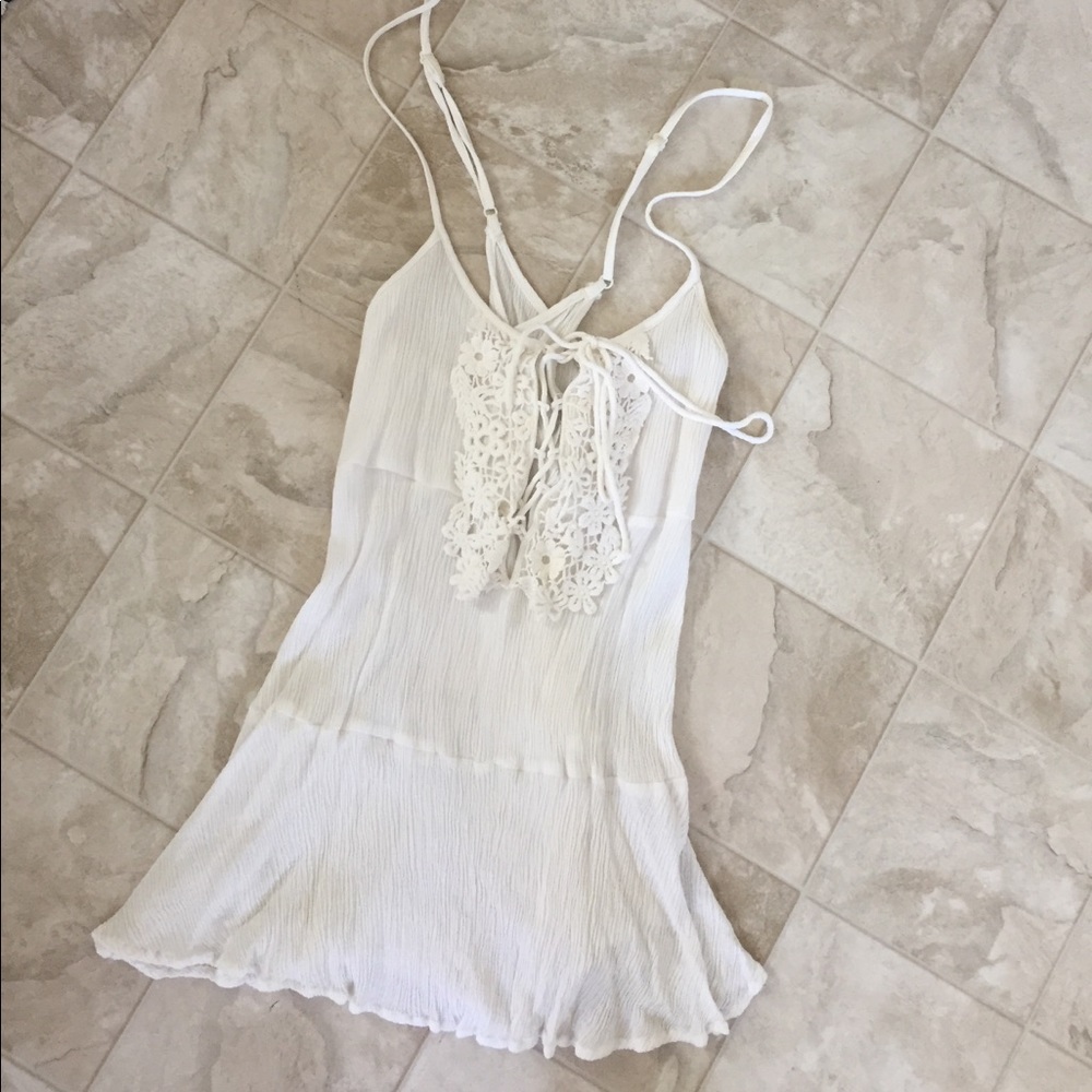 White adjustable strap ANGL tank top