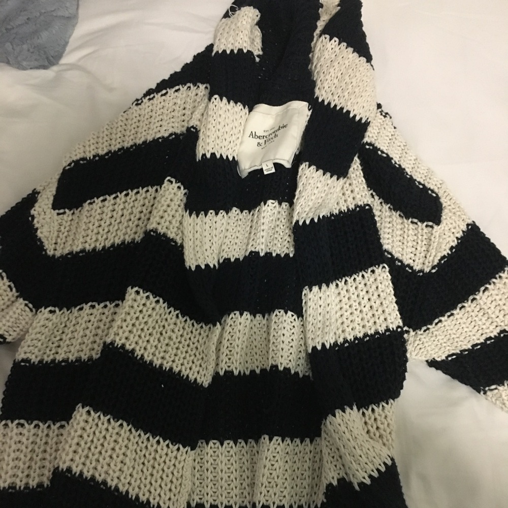 Abercrombie and Fitch Striped Knit Cardigan
