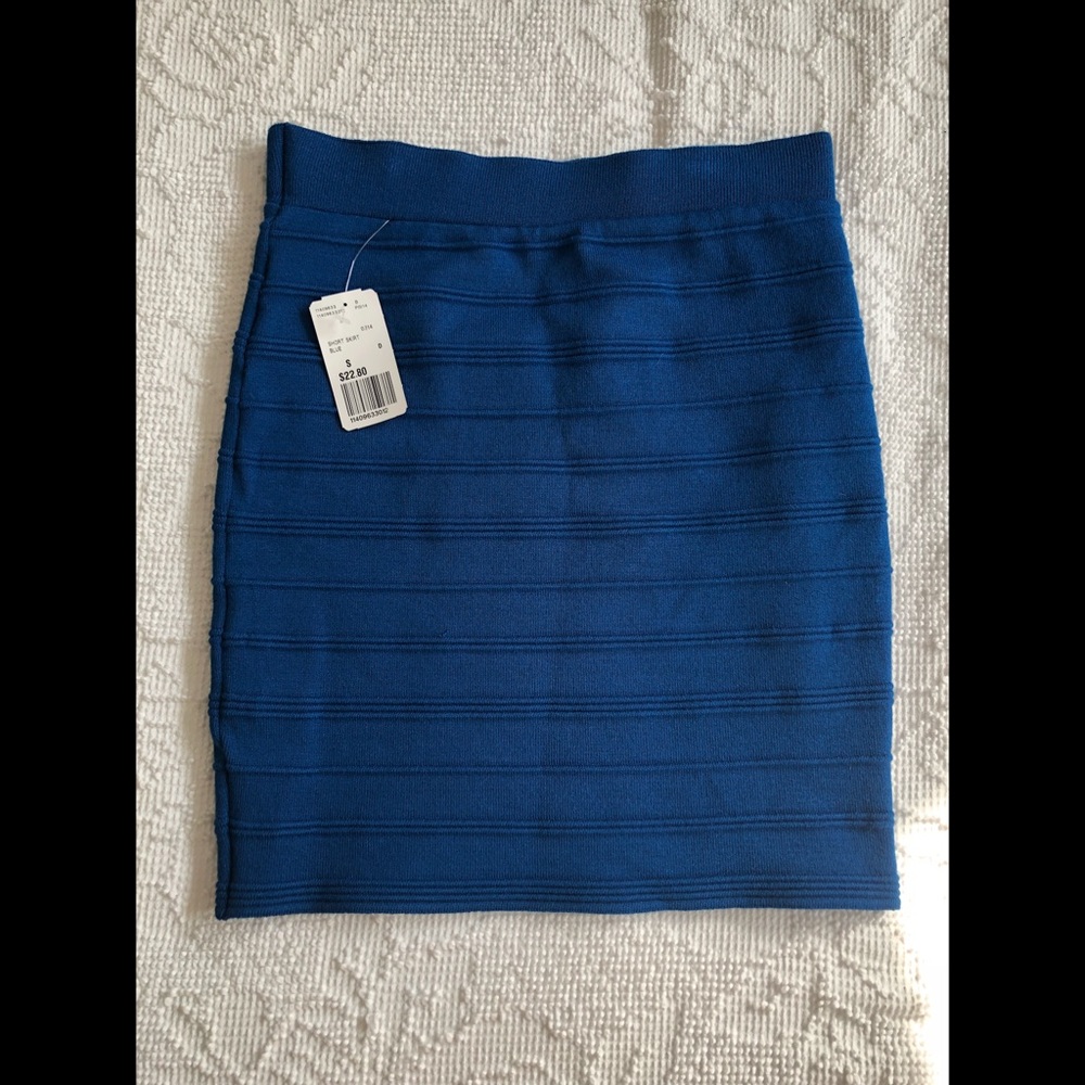 NWT Forever 21 Royal Blue BodyCon Mini Skirt Small