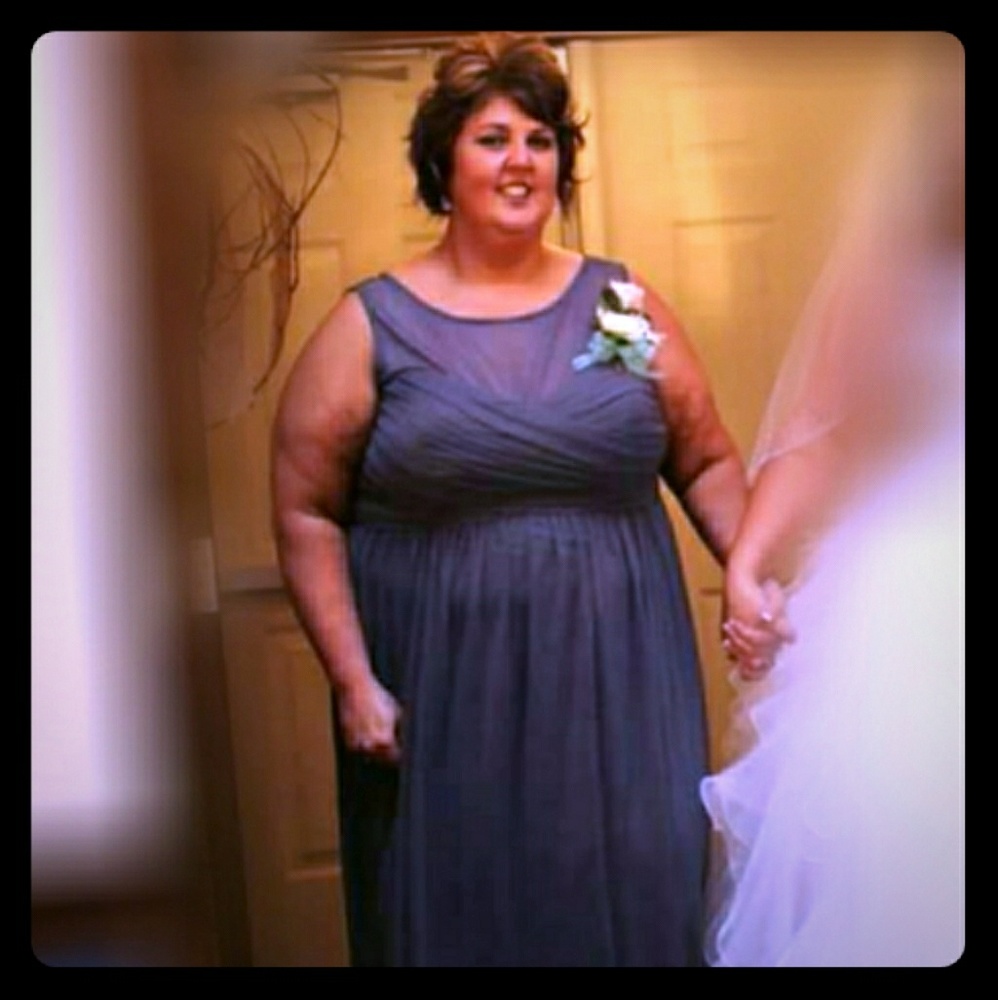 Long Mesh Dress with Illusion Neckline