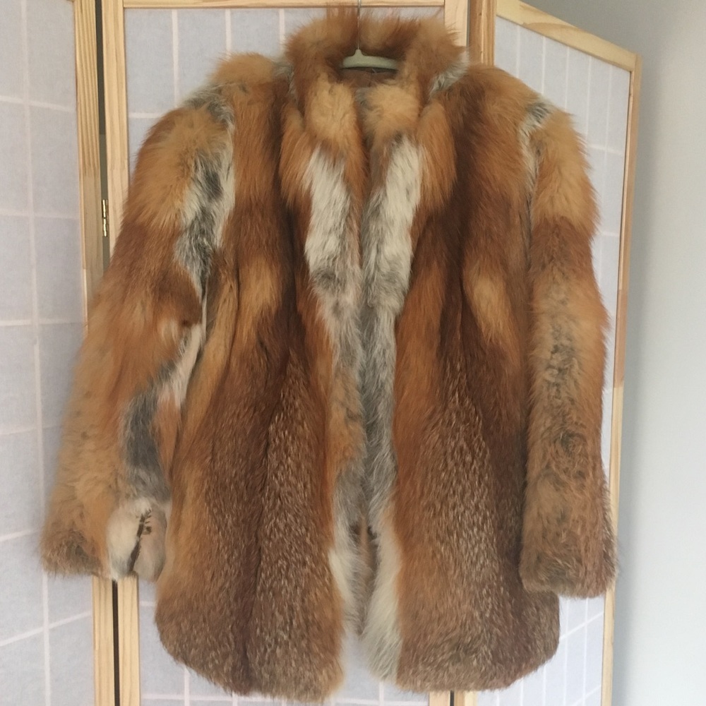 NEW PRICE Vintage Red Fox Fur Coat