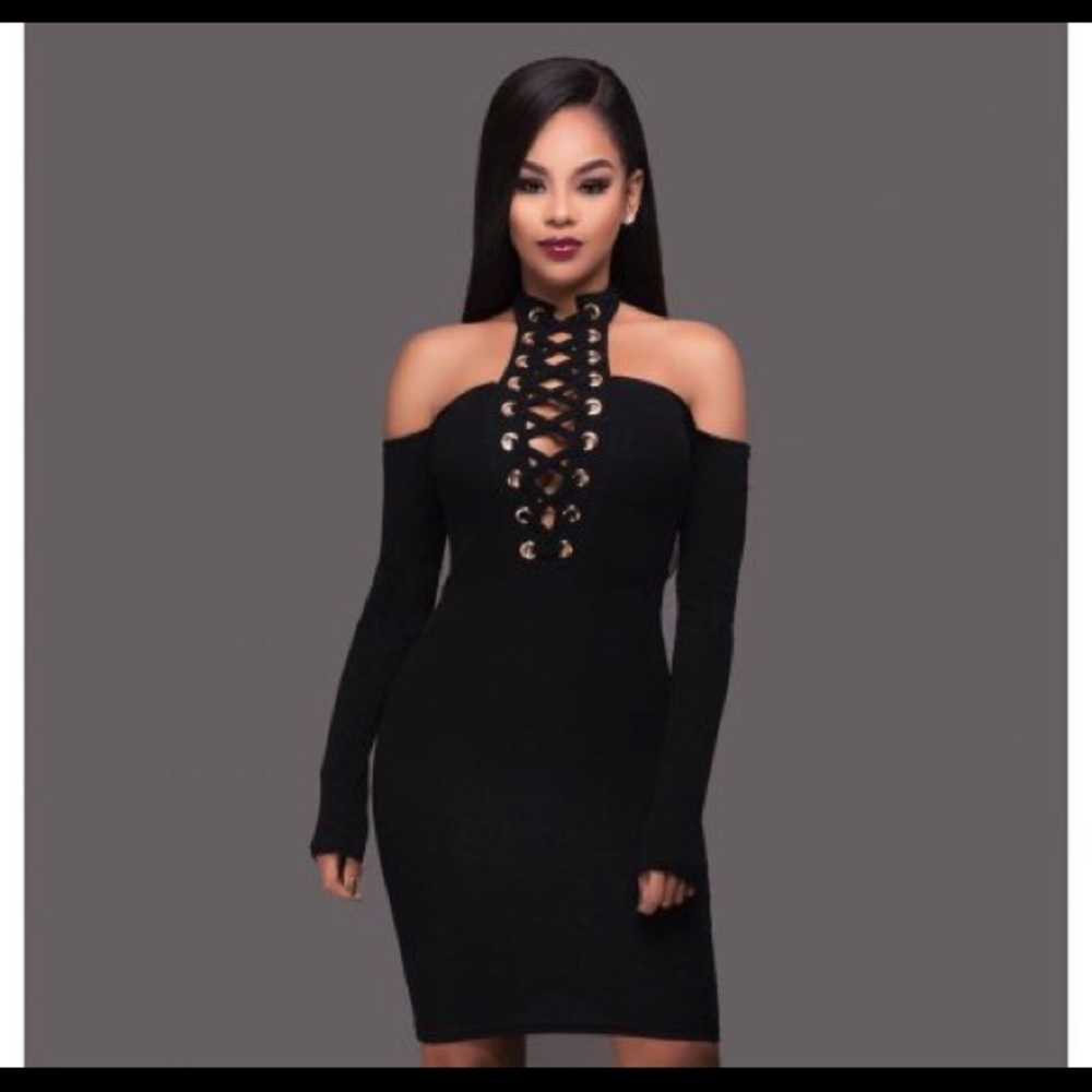 Cold Shoulder Lacey Dress