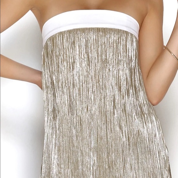 Bounce top by RUNWAY sexy gold club top NWT - Picture 5 of 7