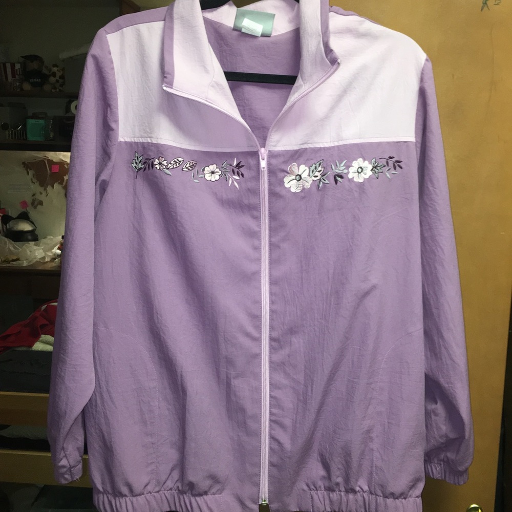purple floral statement jacket!