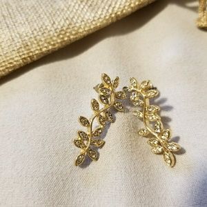 Gold vine earrings