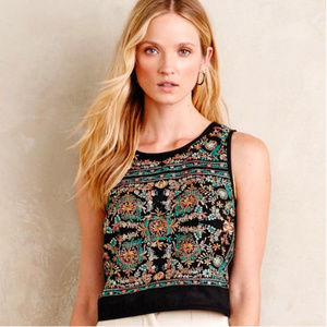 Vanessa Virginia Barbera Midi Embroidered Crop Top Vanessa Virginia Barbera Midi Embroidered Crop Top