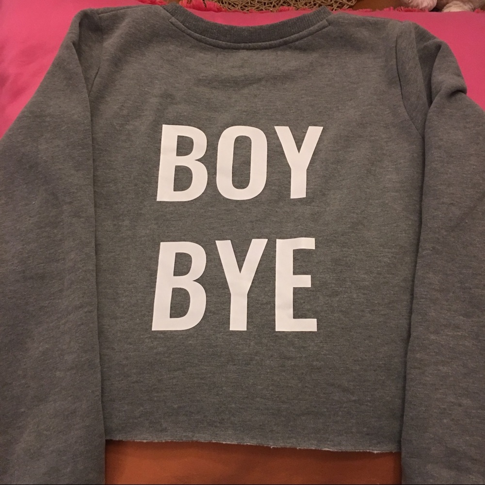Boy Bye cropped sweatshirt