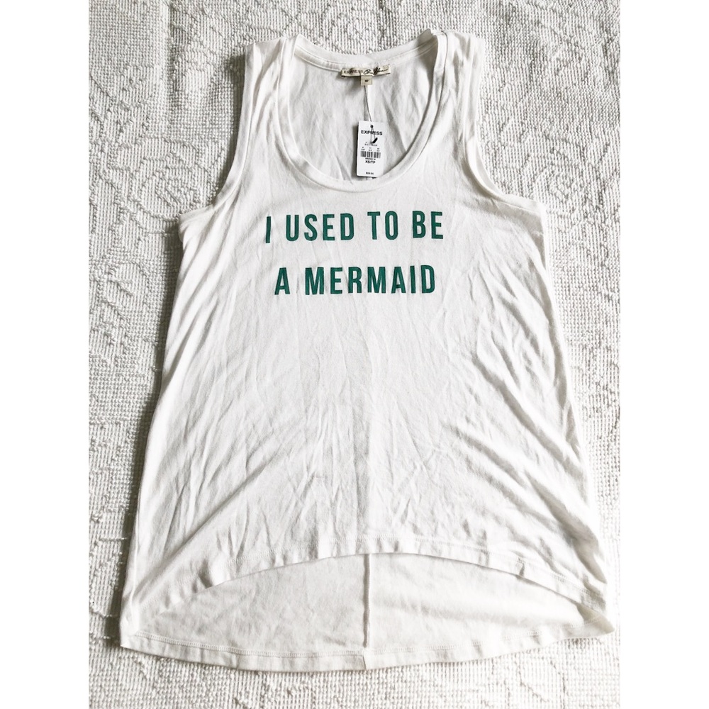 NWT Express Mermaid High-Low Muscle Tank Top XS