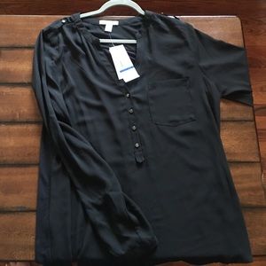 Kenneth Cole REACTION blouse black XL NWT