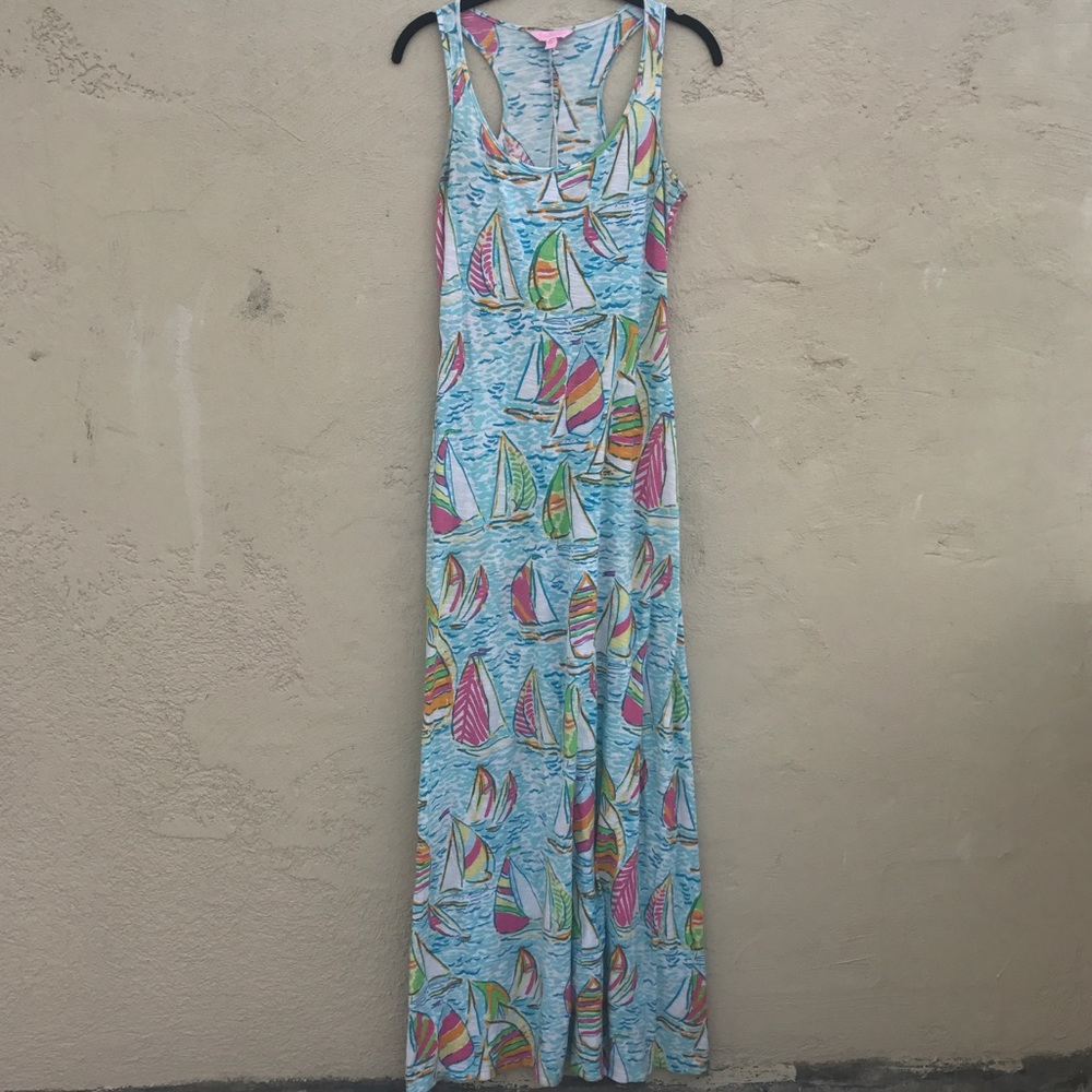 Lilly Pulitzer you gotta regatta maxi dress