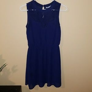 Navy cut-out dress