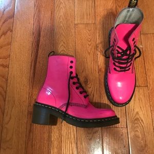 Dr martens pink boots