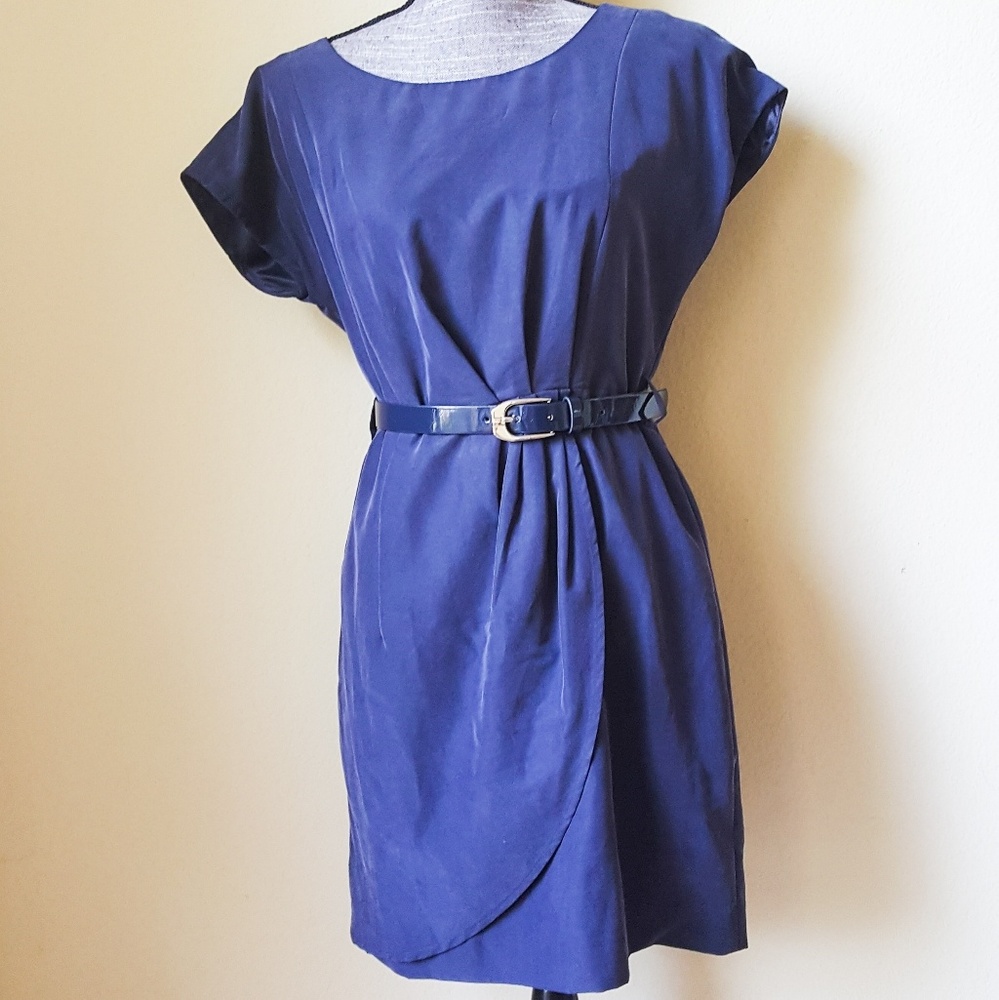 Forever 21 Faux Suede Periwinkle Career Dress