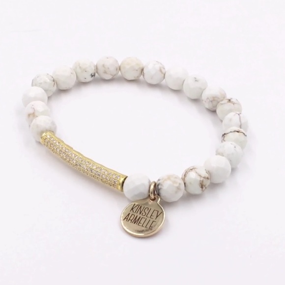 🆕 Kinsley Armelle GLITZ KHAKI BRACELET - Picture 3 of 8