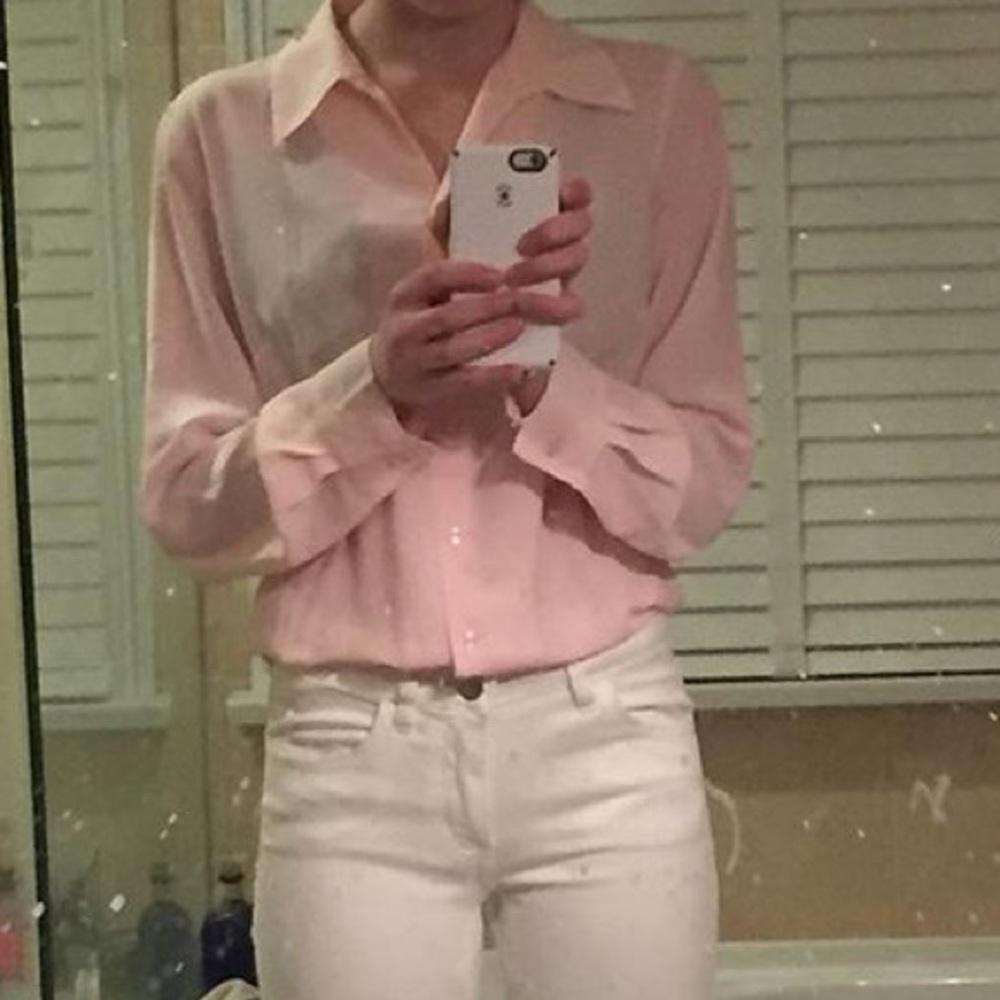 Light Pink Button Up Blouse