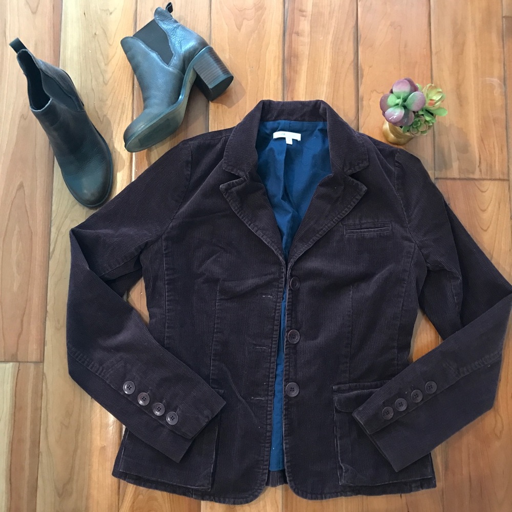 Vince burgundy cotton blazer size 8