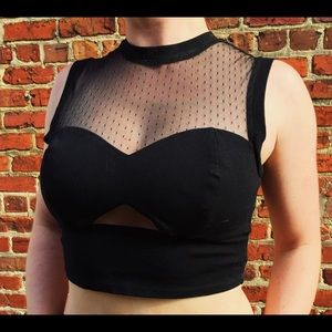 Nasty Gal peek-a-boo crop top
