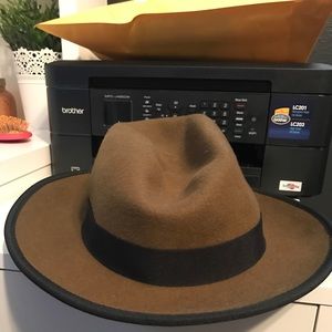 Brown Wide Brim Fedora