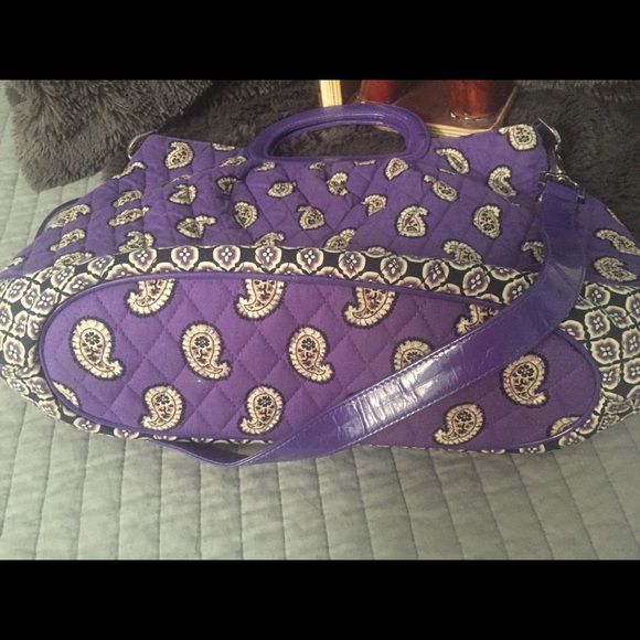 Vera Bradley Purple Paisley Handbag Purse - Picture 3 of 3