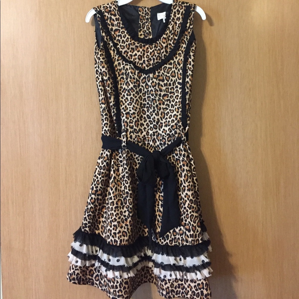 SOLD!! Trish Scully Cheetah Dress - Girls Size 7