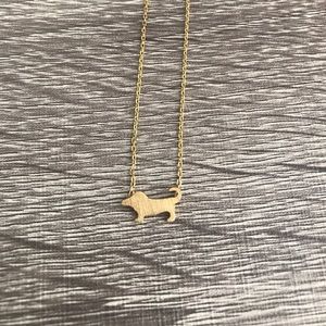 Necklace with dachshund charm