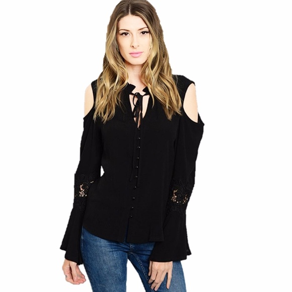 Sexy Victorian Gothic Steampunk Bell Sleeve Blouse - Picture 7 of 8