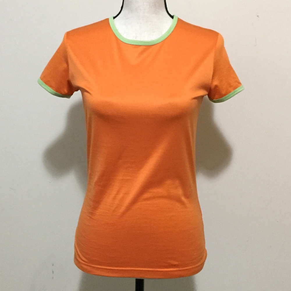 NWT Bugatchi Egyptian Cotton Orange Crew Shirt