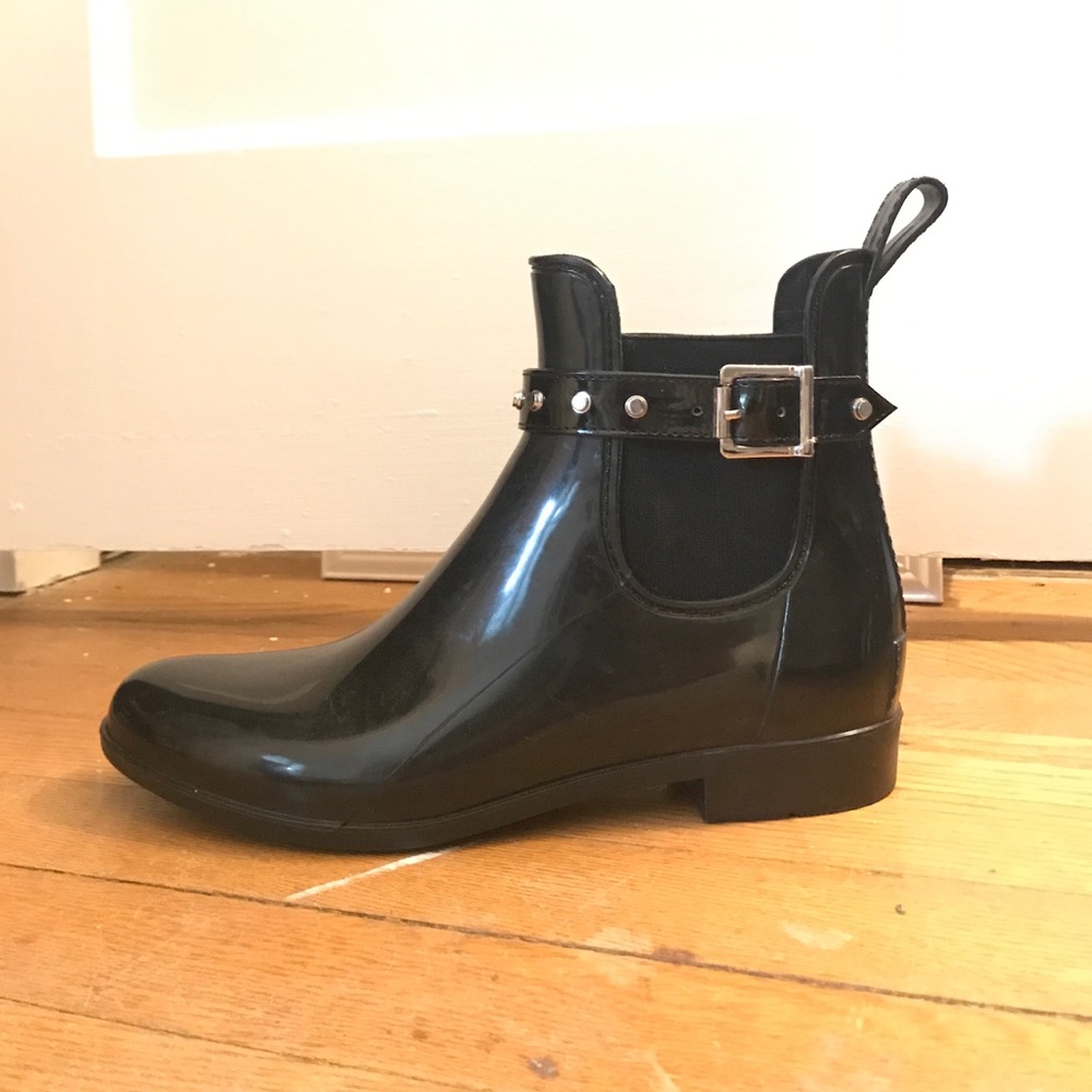 Black Ankle Rain Boots