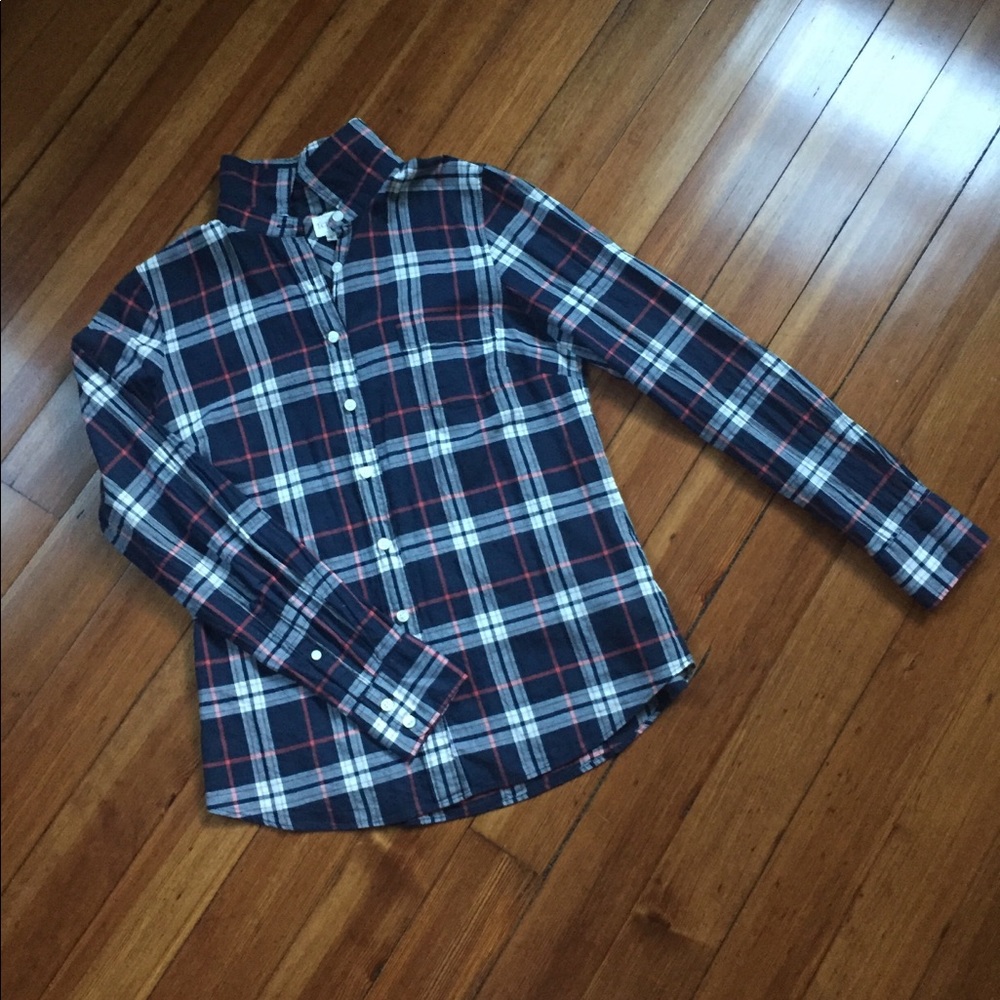 J. Crew “The Perfect Shirt” In Plaid, Size S