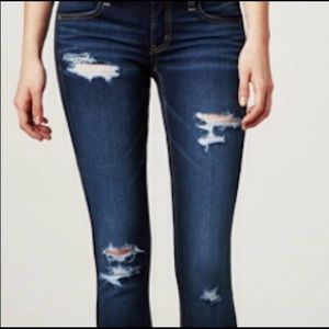 Dark Wash Destroyed Jegging