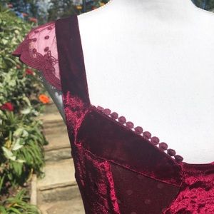 Burgundy free people dress