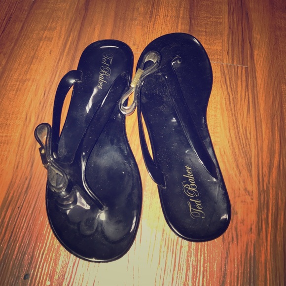 Jelly Bow Flip Flops - Picture 1 of 3