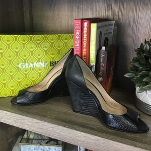 Gianni Bini Black Wedge Pumps