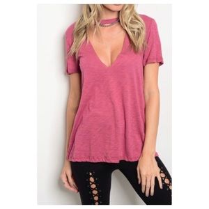 ⭐️JUST IN!! Mauve Choker Tee⭐️