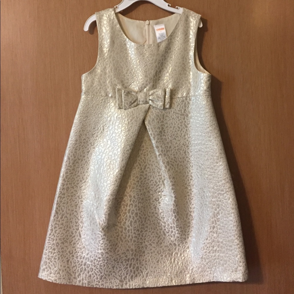 Gymboree Gold cheetah Holiday dress / Girls size 7