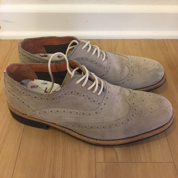 Ted Baker Shoes Ted Baker Mens Grey Suede Oxford Shoes Poshmark