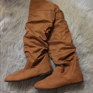 Knee high brown boots