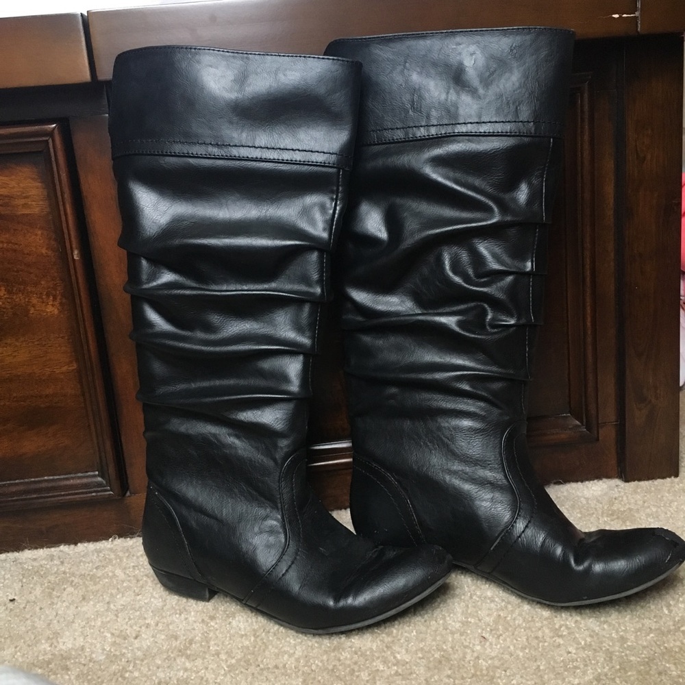 Tall black boots
