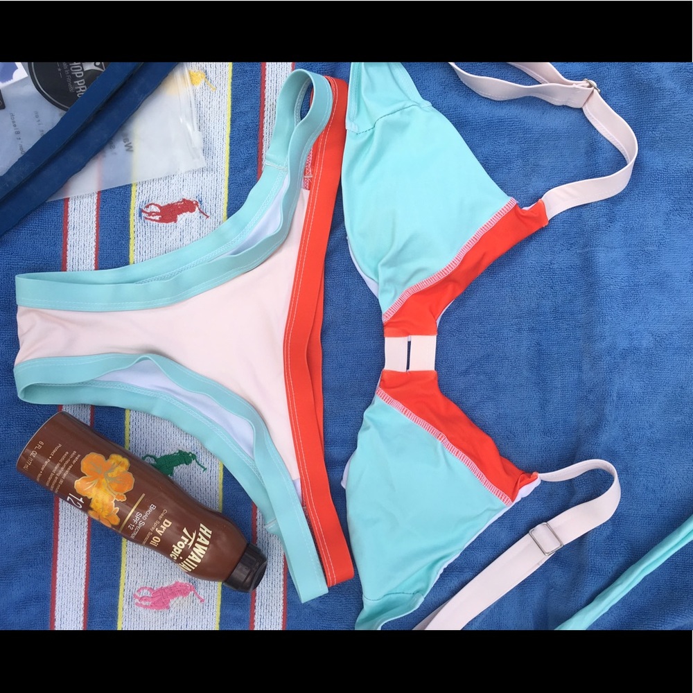 🌞💚🌶 Fit Shop Pro Victoria Patchwork Bikini👙🌞