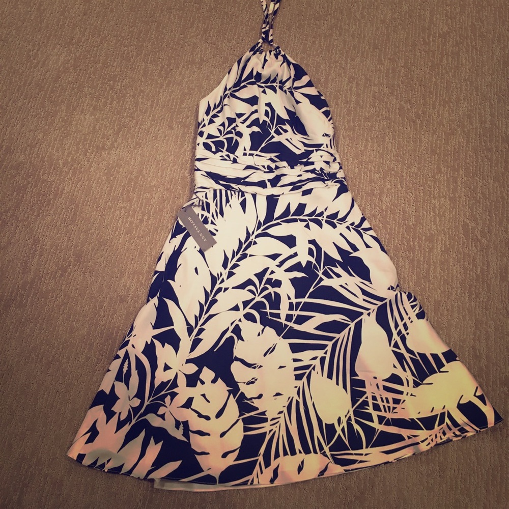 Ann Taylor silk halter dress size 0