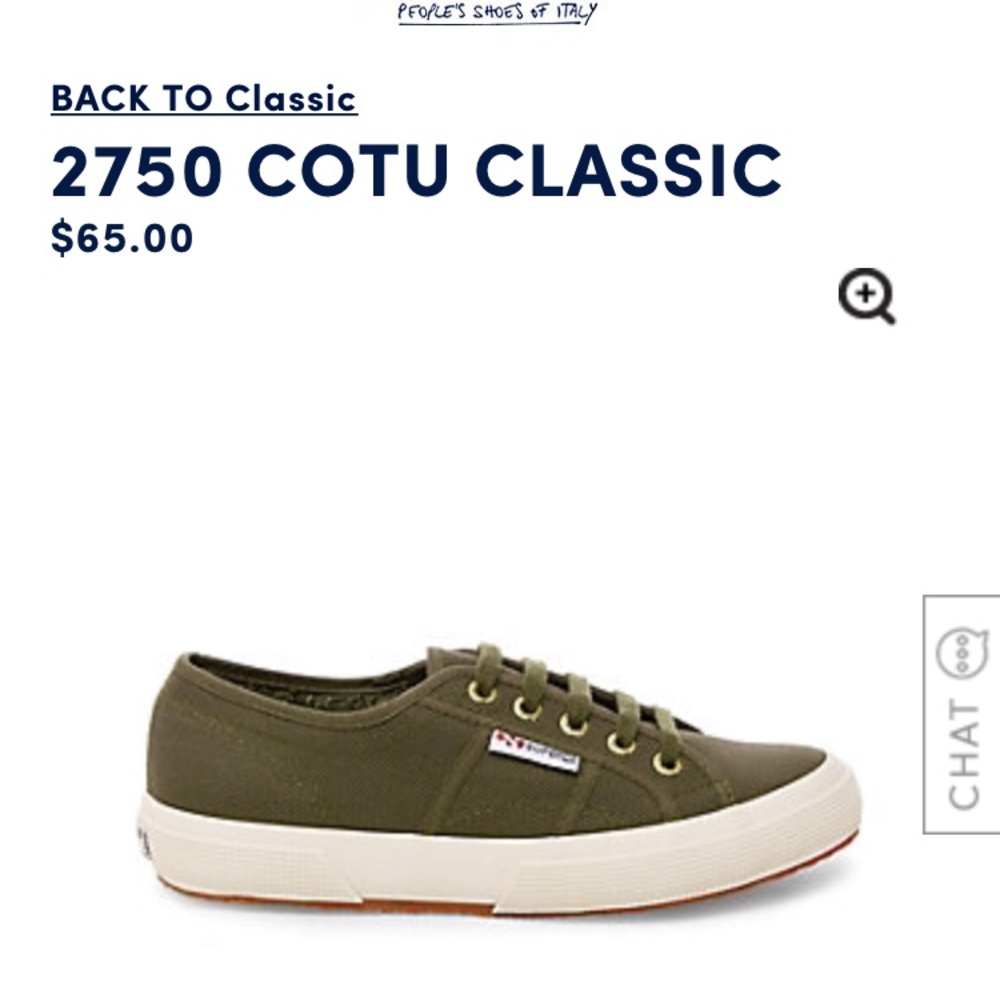 Olive Classic Superga Size 7