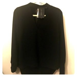 Zara black lace top with choker detail