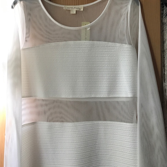 Painted Threads white body con style dress/ mesh - Picture 3 of 5